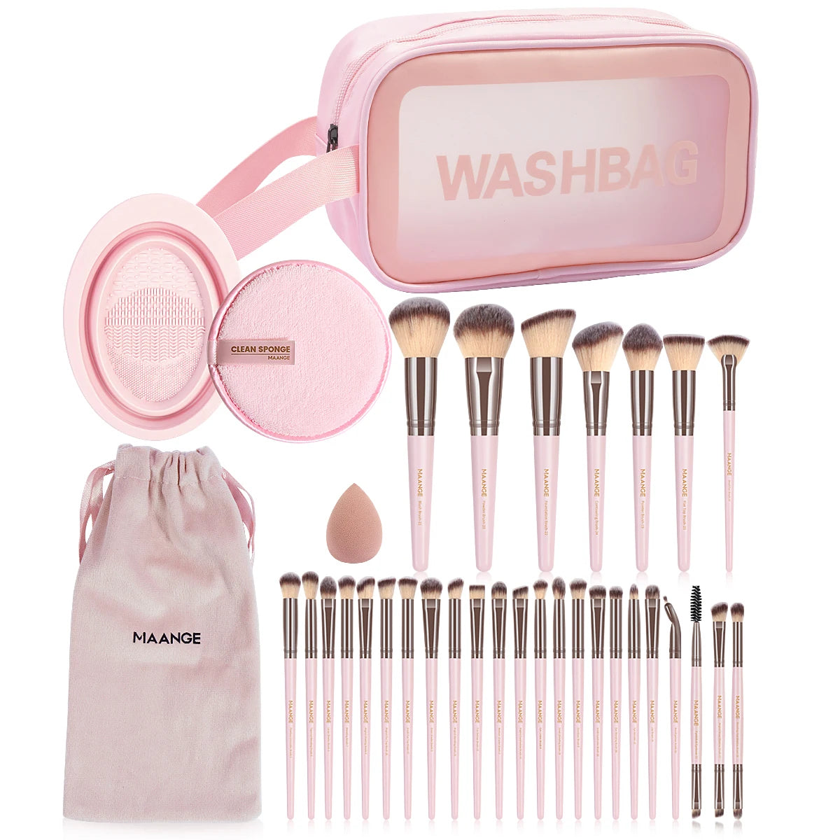 KIT Makeup Essencial Lux Beobr® - Ferramentas de Maquiagem MAANGE 56 peças